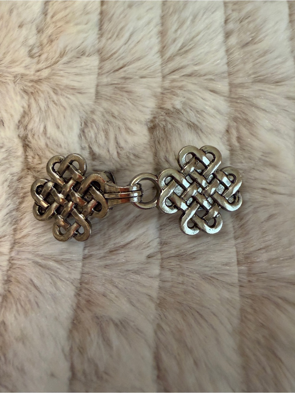 Silver-Tone Celtic Knot Sweater Clip